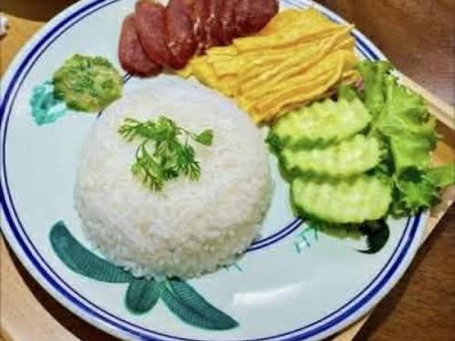 21. Chinese sausage, pork, egg & rice