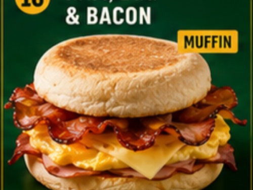 Muffin ham, egg & bacon