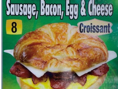 Croissant, Sausage, Bacon Egg & Cheese