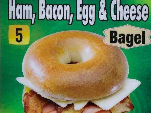 Bagel, Ham, Bacon, Egg & Cheese
