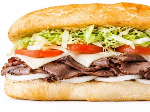 French Roll, Roast Beef & Cheese Sandwich